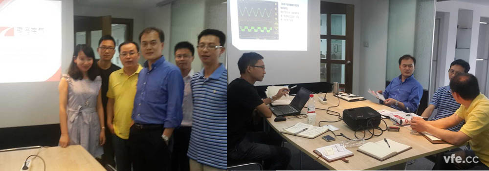 與金凱博電子有限公司公司工作人員技術交流現場 與金凱博電子有限公司公司工作人員技術交流現場