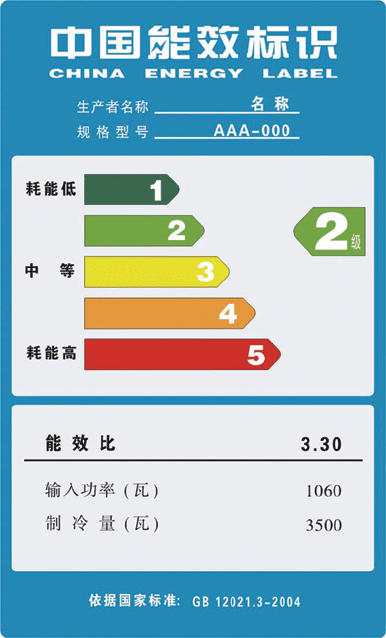 能效標識 能效標識