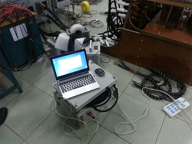 高精度全光纖大電流直流傳感器在中國計量科學研究院作現場校正測試 高精度全光纖大電流直流傳感器在中國計量科學研究院作現場校正測試